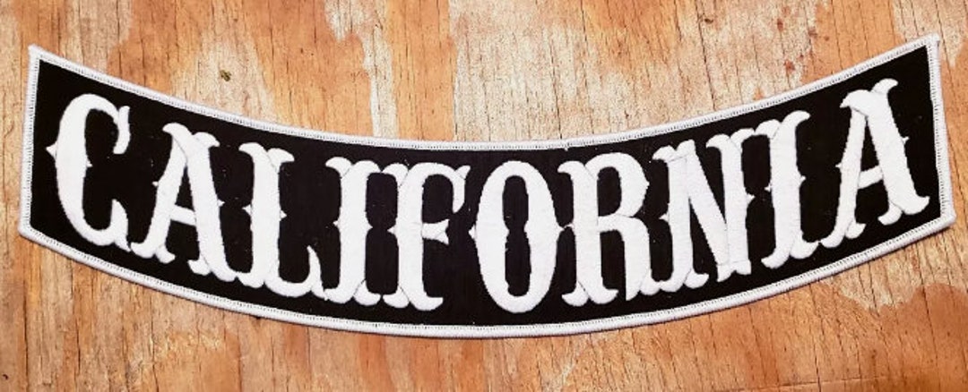 CALIFORNIA Biker Rocker Patch Embroidered Mc Jacket Vest Cut Punk Jacket Custom Club Motorcycle ...