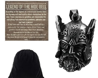 Viking God Odin RIDE BIKER BELL Fits All Motorcycles Harley Custom Bagger Biker gift keychain dyna road king gremlin