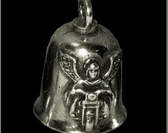 Guardian Angel Design Gremlin Bell Motorcycle Ride Bell or Keychain charm dyna road king club biker good luck