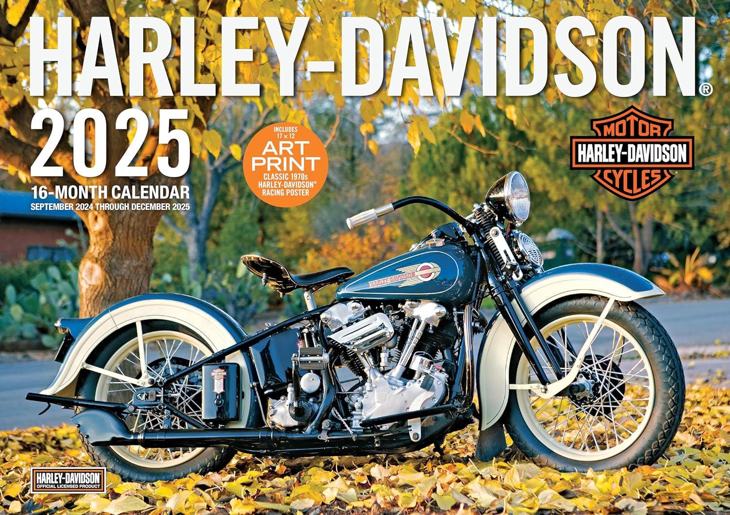 2025 HARLEY-DAVIDSON Motorcycle Deluxe Wall Calendar - 16 Months