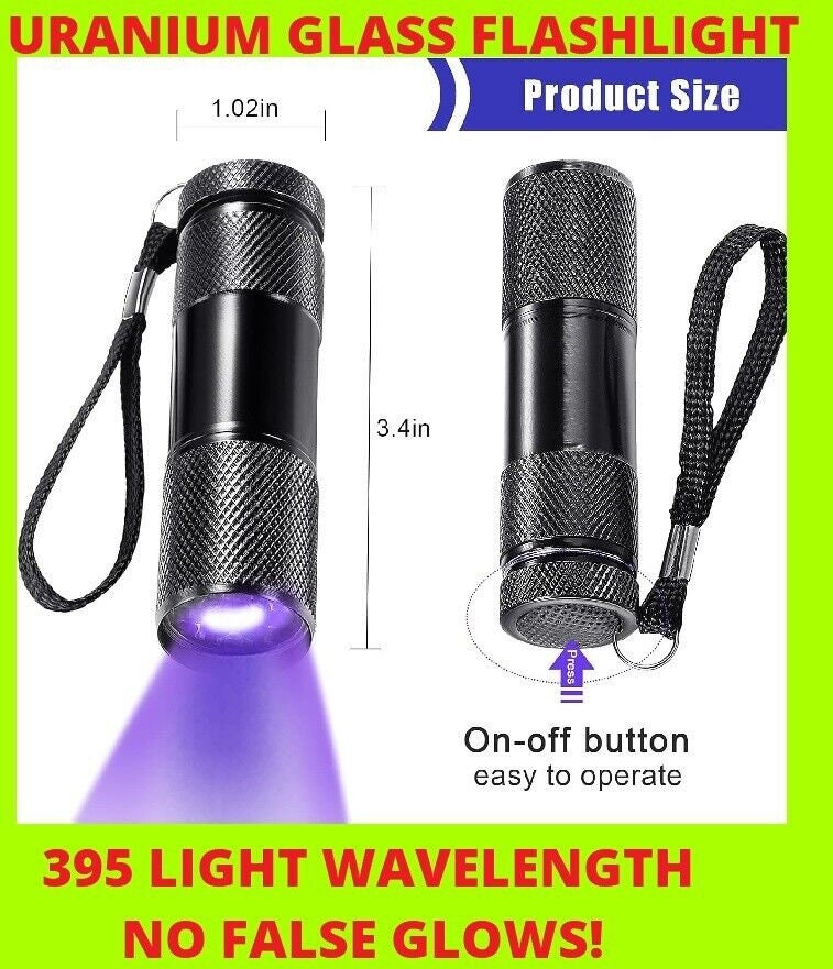black light flashlight for uranium glass Dokhbem 365nm UV Rechargeable, Flashlight with LCD Display, Powerful Ultraviolet Lights Pet Urine Detection, Resin Curing, Rockhounding, Scorpion, Glass, A/C Leak : Tools & Home Improvement Waterproof and durable LED purple light flashlight URANIUM GLASS Hunter Flashlight UV