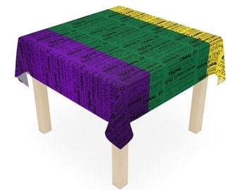 mardi gras round tablecloth