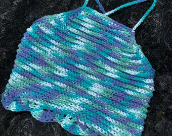 Crochet Summer Halter Crop Top