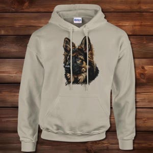German Shepherd Portrait Hoodie | Cozy Pet Lover Gift | Custom Dog Apparel