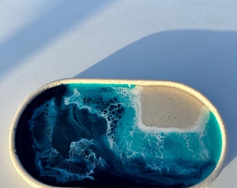 Ocean resin sand tray