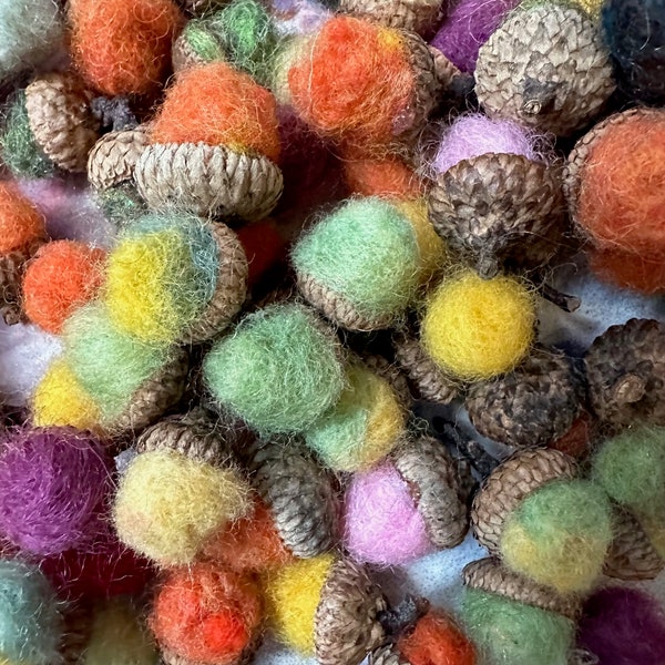 Needle Felted Acorns