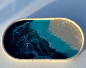 Ocean resin sand tray