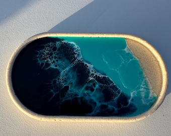 Ocean resin sand tray