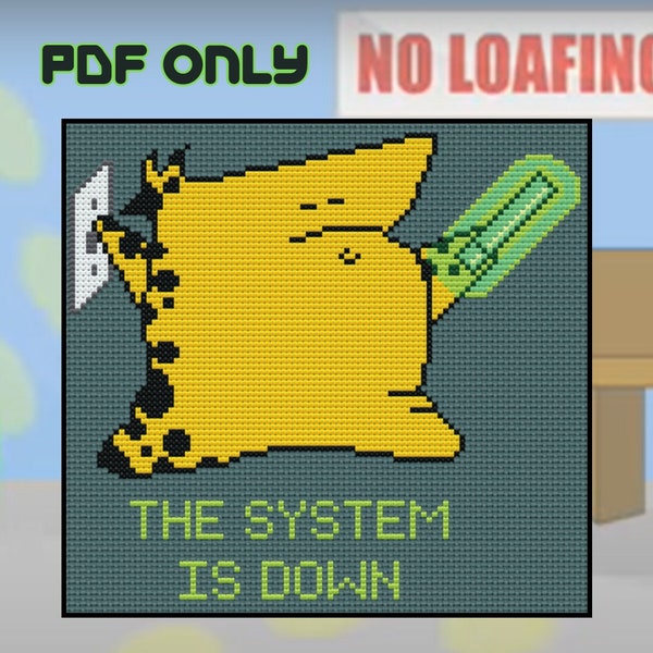 The Cheat - Lightswitch Rave - The System is Down - Cross Stitch Pattern - PDF ONLY - Strongbad - Homestarrunner