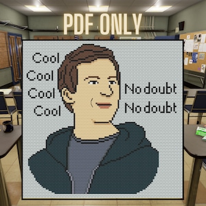 Jake Peralta Brooklyn Nine-Nine - Cool Cool Cool No Doubt - Cross Stitch Pattern - PDF ONLY