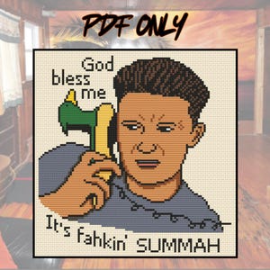Jersey Shore - Pauly D-kruissteekpatroon - God Bless Me It's Summer - Duck phone - ALLEEN pdf - Reality-tv, Grappig