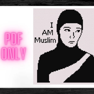 90 Day Fiance Nicole and Mahmoud - I Am Muslim - Cross Stitch Pattern - PDF ONLY - TLC, Reality Tv, Funny