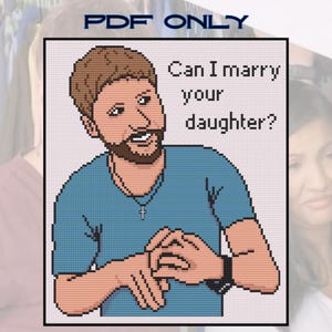 90 Day Fiance - Paul - Can I Marry Your Daughter - PDF Cross Stitch Pattern - Reality TV, Funny