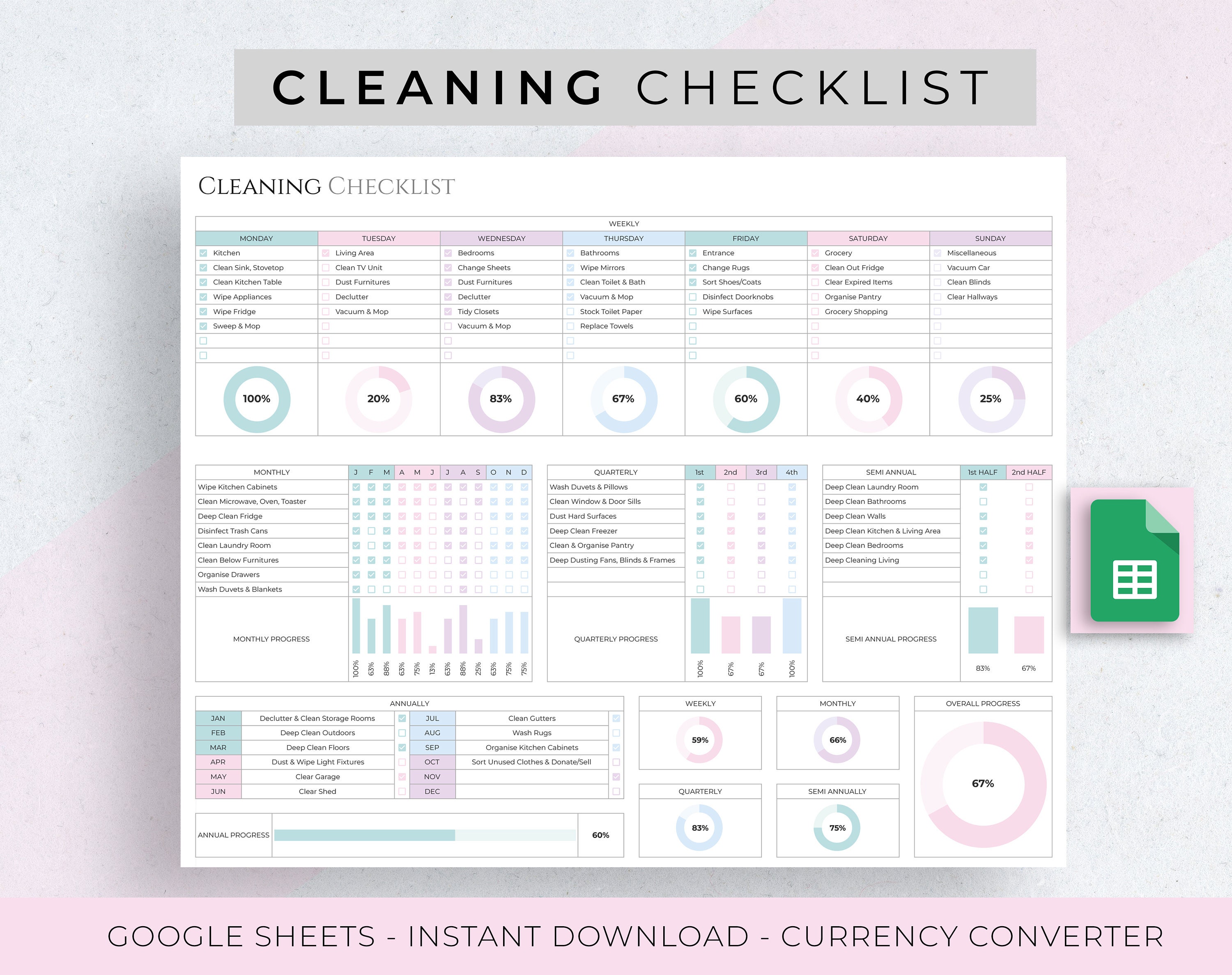 Cleaning Checklist Spreadsheet Template For Google Sheets Cleaning Cleaning Checklist Spreadsheet Template For Google Sheets Cleaning