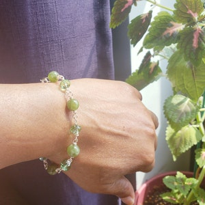 Wire Wrapped Crystal Natural Gemstone Bracelet