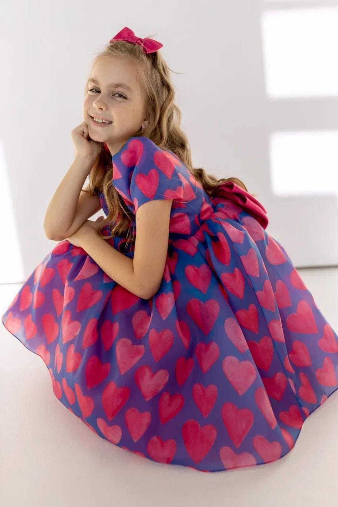 Body Girl New Heart Printed Night Dress For Girls & Women Free Size main image 1