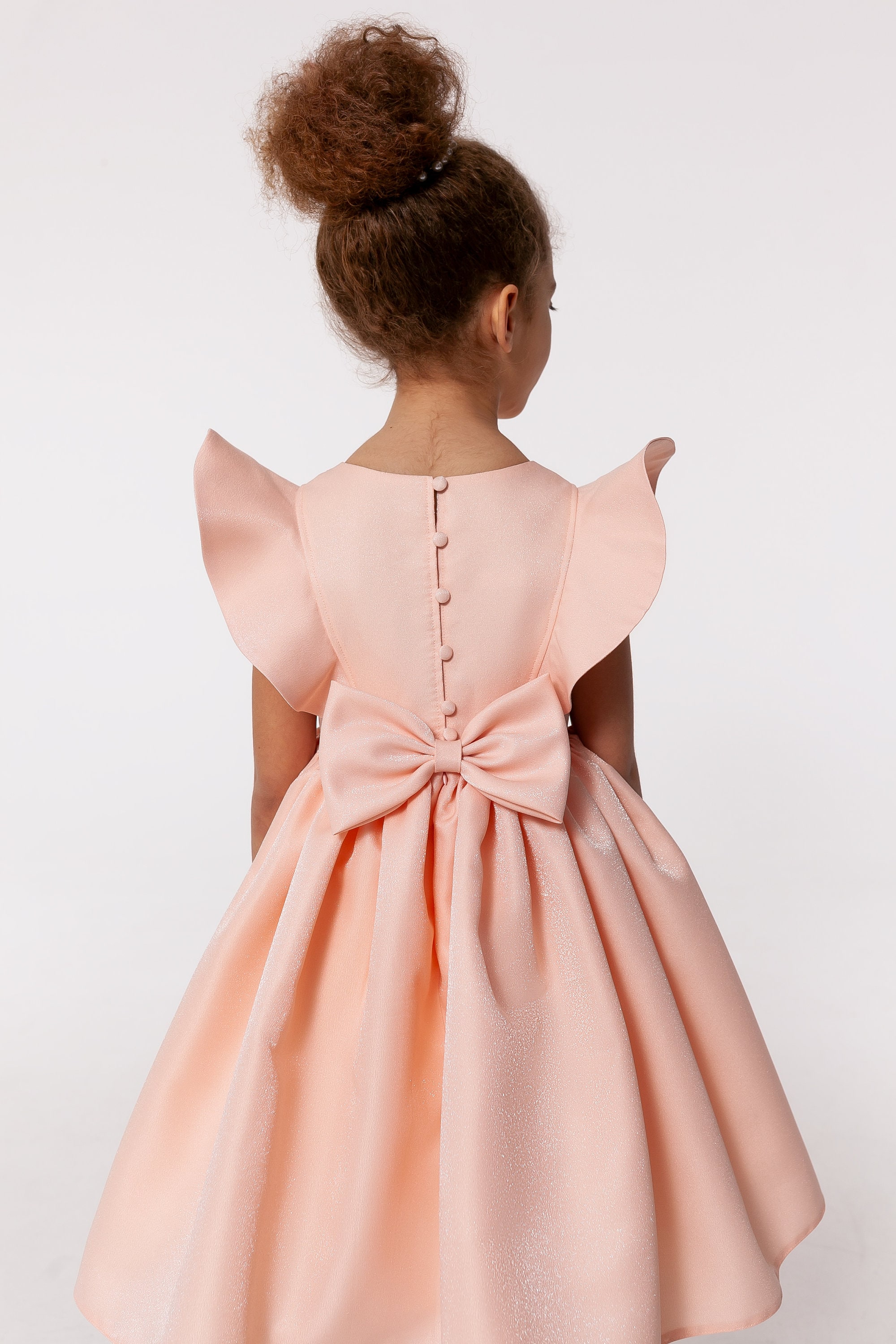 White Flower Girl Dress, Satin Girl Dress, Girl Dress for Wedding