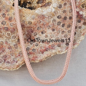 Handmade Solid Copper Wheat Chain Necklace: Viking Jewelry