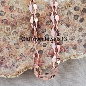 Pure Pure Copper Chain necklace, Copper Wheat chain, Solid Copper 0jewelry Chain ,Figaro chain Gift for Viking jewelry, Eco friendly chain.