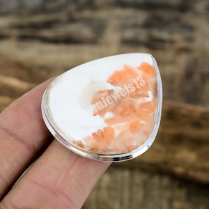 Pink Scolecite Sterling Silver Ring - Size 6 1/2