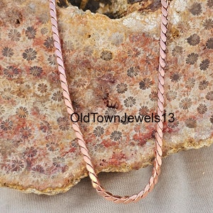Handmade Solid Copper Wheat Chain Necklace: Viking Jewelry