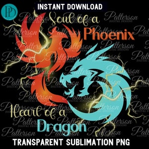 Phoenix Sublimation Transparent PNG Dragão Clipart Pássaro Gráfico Asas de Fênix Coração de Dragão Fênix Ascendente Alma de uma Fênix Coração de um Dragão