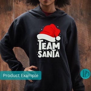 Engraçado Natal Equipe Papai Noel SVG para Design de Camiseta de Natal Chapéu de Papai Noel Transparente PNG Gráfico de Sublimação para Primos Camiseta Combinando
