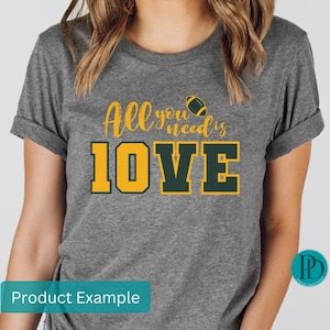 Jordan Love SVG-afbeelding Green Bay PNG-clipart professionele voetbal quarterback sublimatie downloaden Alles wat je nodig hebt is liefde jersey nummer 10