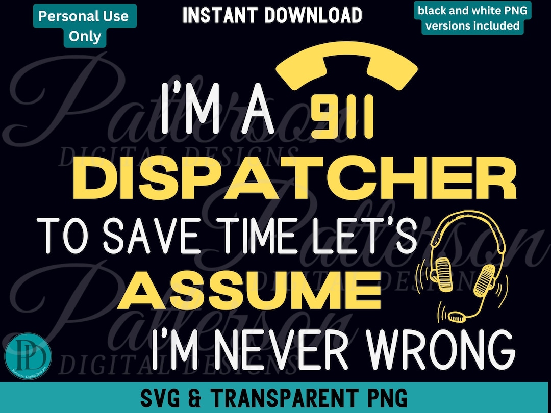 Funny Dispatcher SVG for 911 First Responder, Thin Gold Line Sheriff ...