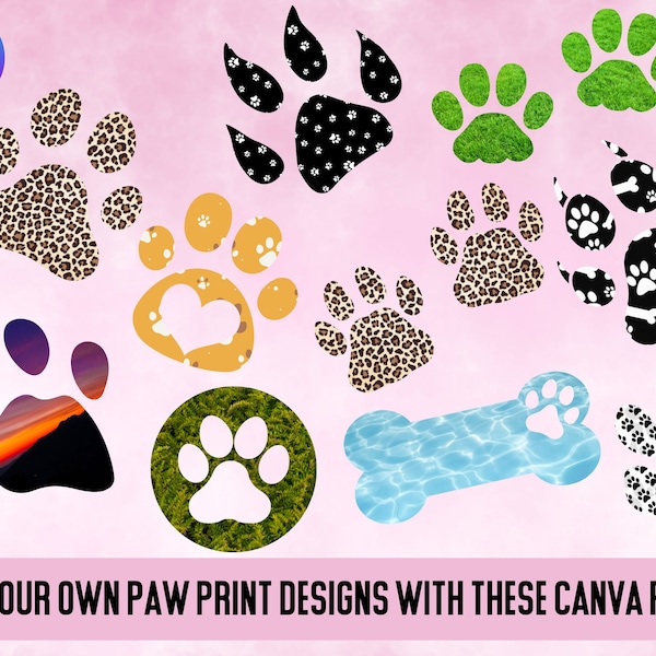 Paw Canva Frame - Etsy