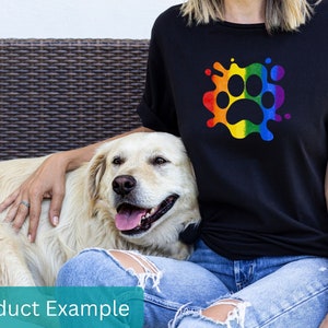 Sublimation PNG d'impression de patte de chien, graphique d'impression de patte de fierté, patte de fierté pour la chemise queer, LGBTQ2S PNG, cadeau de la fierté gay pour maman chien, amoureux des animaux Png