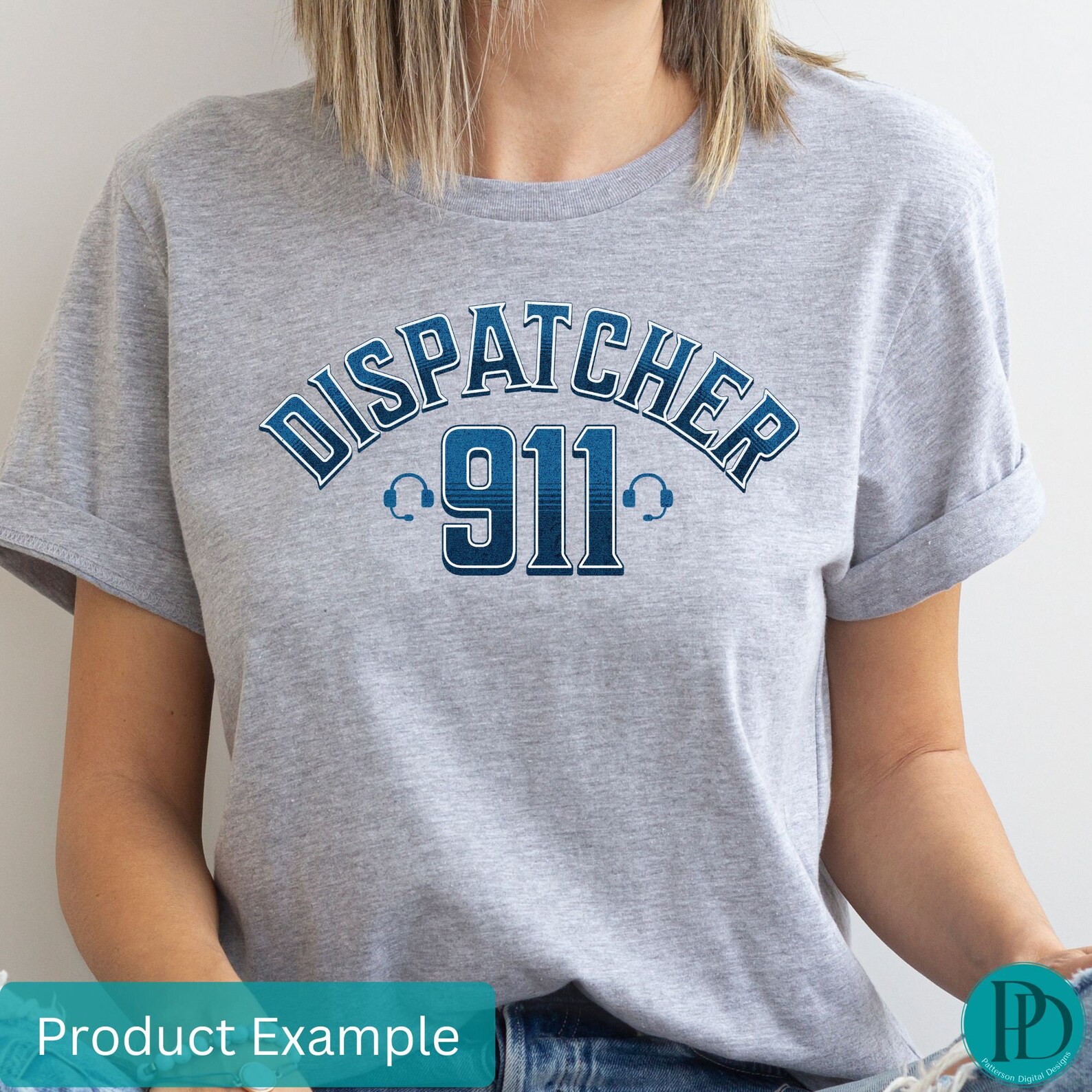 Arched 911 Dispatcher PNG Thin Gold Line Clipart Emergency First ...
