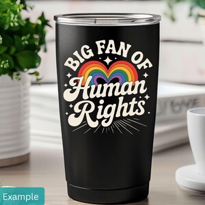 Big Fan of Human Rights PNG, Rainbow Heart Sublimation, Gay Pride Equality Clipart, Human Rights Shirt Graphic Design, LGBTQIA Download image 7
