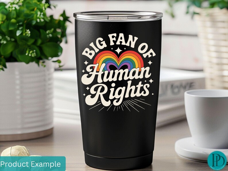 Big Fan of Human Rights PNG, Rainbow Heart Sublimation, Gay Pride Equality Clipart, Human Rights Shirt Graphic Design, LGBTQIA Download image 7