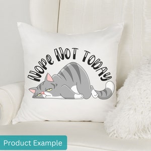 Clip PNG transparent avec sublimation de chat drôle pour amoureux des chats Non, pas aujourd'hui Graphique de chat pour maman de chat chat paresseux PNG chat mignon PNG humour adulte PNG