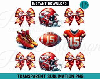 Kansas City Patrick Mahomes Kokette Schleife PNG, Mahomies Digitale Sublimation Clipart, Fußball Sofortdownload, Chief Quarterback Grafik