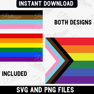 Drapeau de la fierté de progrès SVG, PNG 2SLGBTQ, Gay Svg, allié queer, droits trans Svg, Png lesbienne, fierté de la jeunesse queer, fichier de coupe vectorielle, jour du coming out