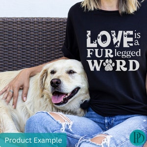 Cachorro engraçado SVG para mãe de cachorro Amante de animais PNG Gráfico de pegada de pata para ela O amor é uma palavra de quatro patas SVG para Cricut Cat Mom Clipart para dono de animal de estimação