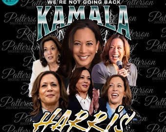 Kamala Harris Bootleg PNG: Retro 90s Political Graphic (Digital Download)