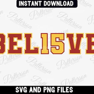 Patrick Mahomes Kansas City Believe SVG Digital Sublimation, Football Instant Download, Football Fan Graphic, Rollin with Mahomie PNG