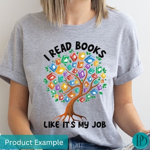 Amoureux des livres SVG, professeur de lecture PNG, téléchargement numérique pour bibliothécaire de l'école, lecteur de livre Clipart graphique femmes, je lis des livres comme c'est mon travail