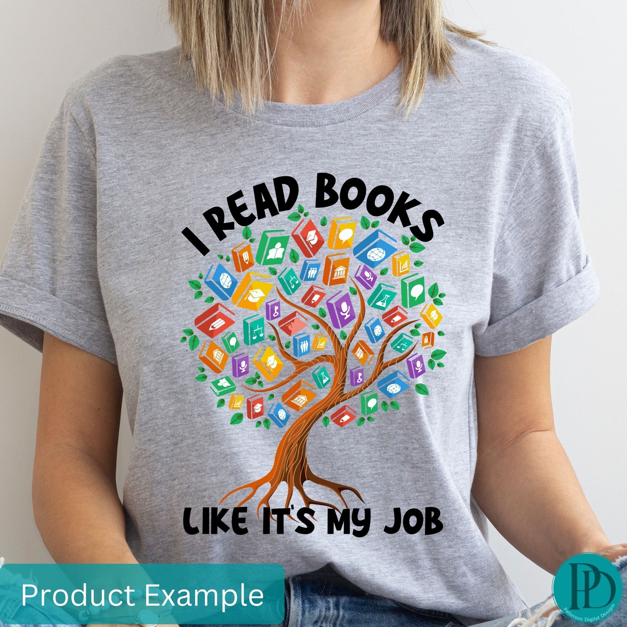 Book Lover Reading Teacher SVG PNG I Read Books Like It's My Job ...