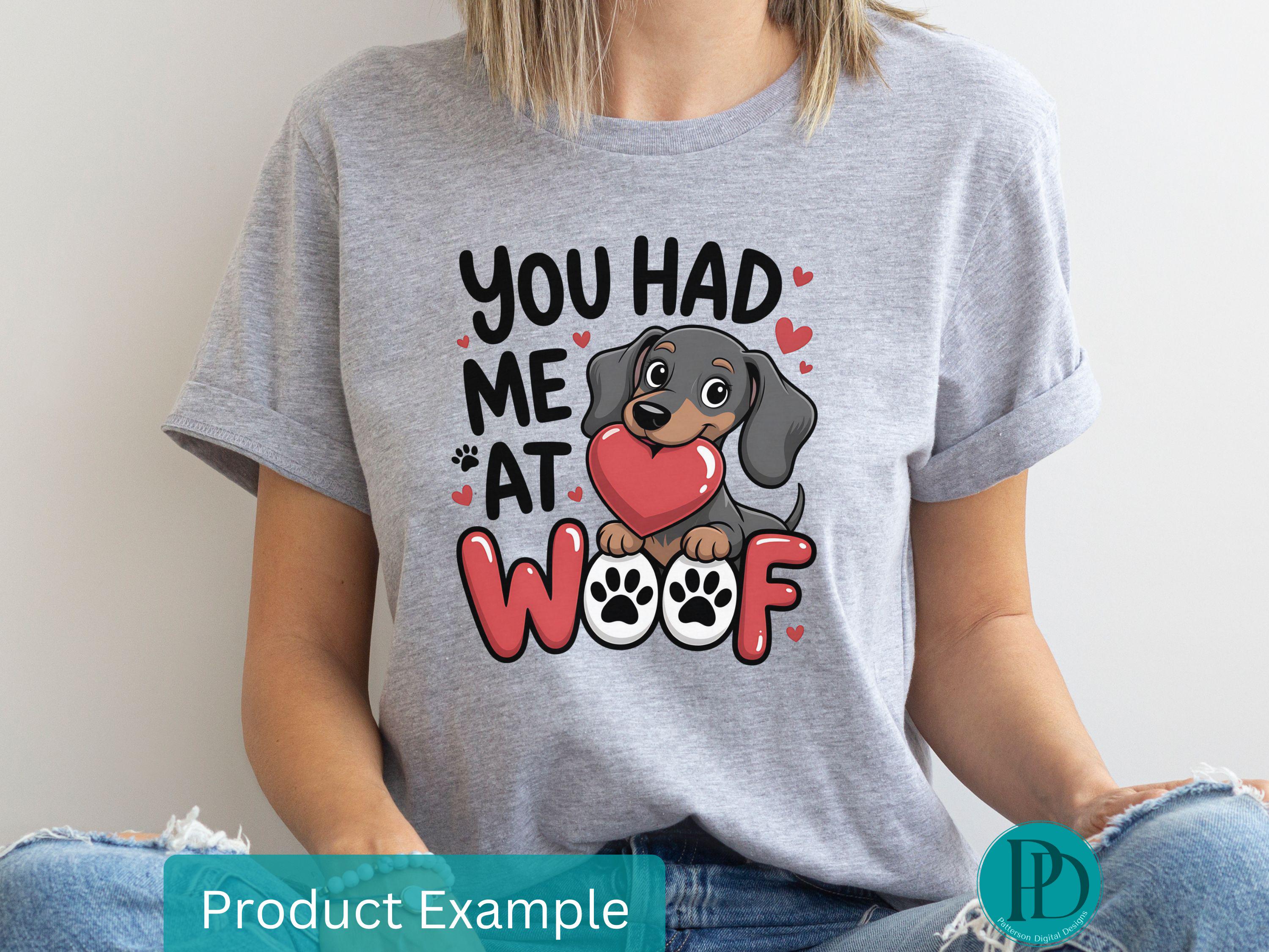 Wiener Dog Woof Woof Dachshund Pattern Print Floor Mat
