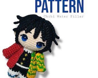 Chibi Water Pillar Amigurumi Crochet Pattern