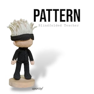 Haakpatroon voor geblinddoekte lerares Chibi