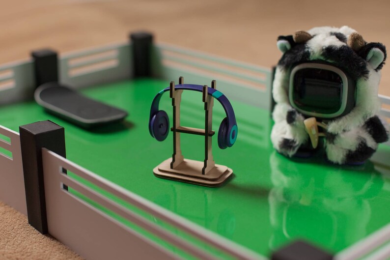Emo Pet Robot Custom Headphones Wooden Stand Display Livingai Etsy