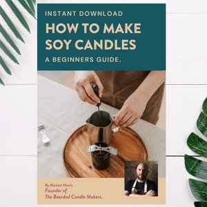 Learn how to make soy candle ebook, candle making for beginners, Candle Making for Business, instant download