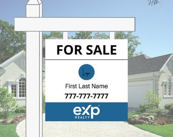 Real Estate For Sale Sign | Customizable For Sale Sign | Template | Modern For Sale sign | Realtor sign | Realtor Marketing Sign | Yard Sign