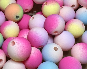 Ten (10) random chosen ombre color round beads included /Perfect for pen beading /jewelry/ perfect to go with any tie dye pastels