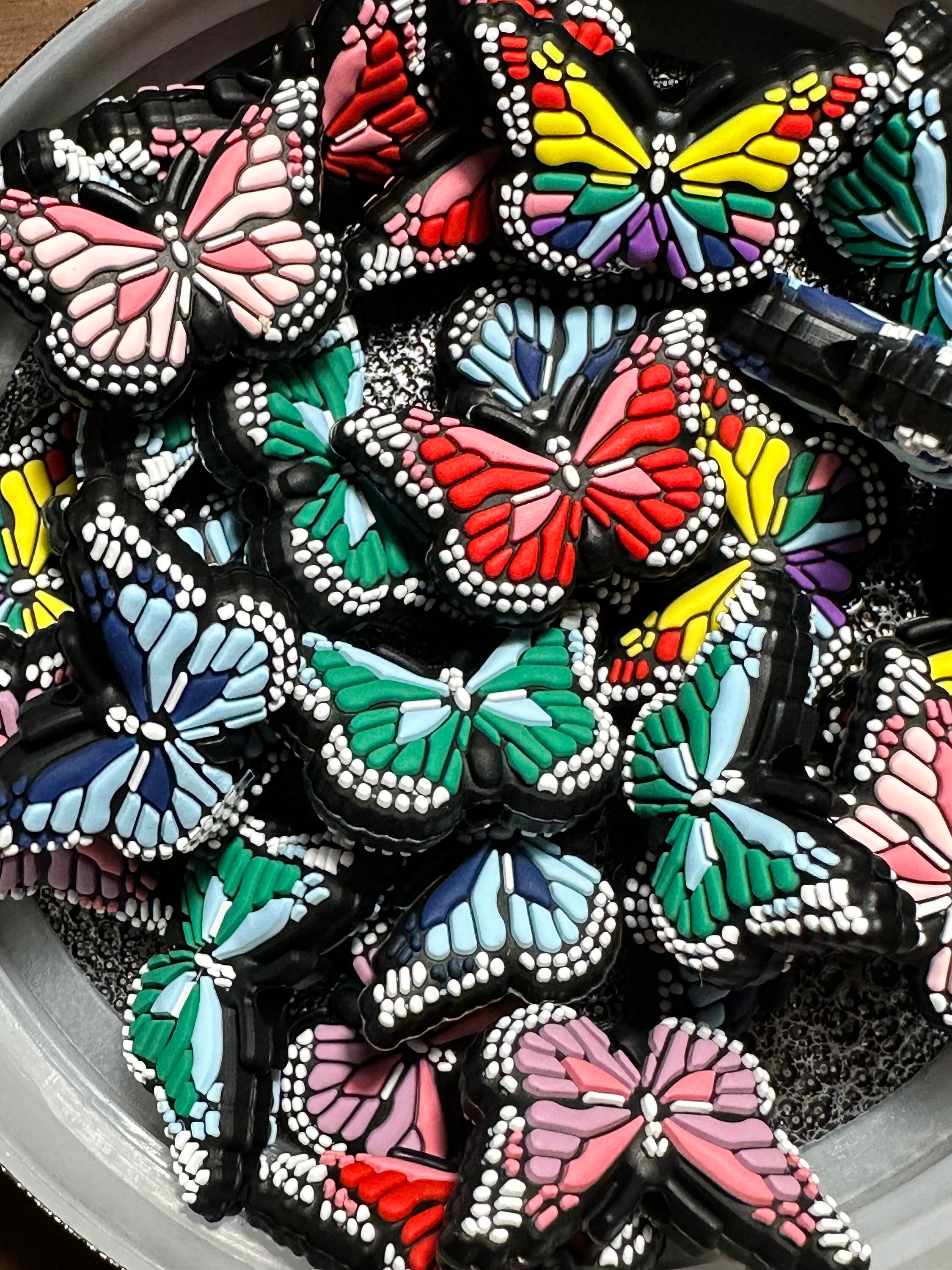 Butterfly Focal Bead/ silicone bead/ craft bead/ DIY/ bling pen/ beadable pen/ keychain/ pacifier clip